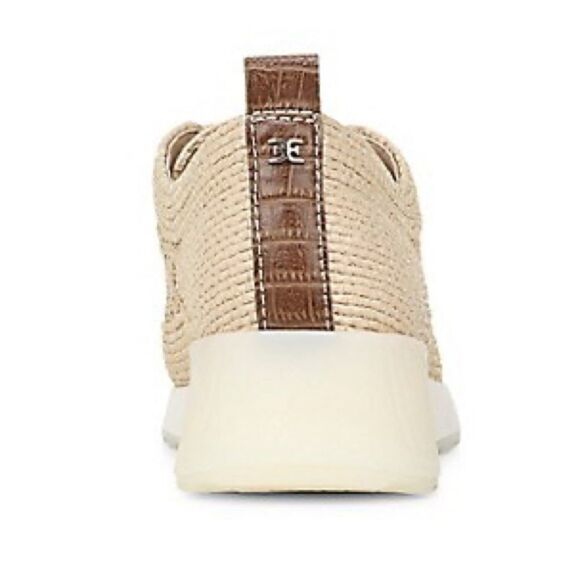 SAM Edelman Delma Ribbed Lace Up Sneakers in Natural Size 8/ 38 - Picture 6 of 13